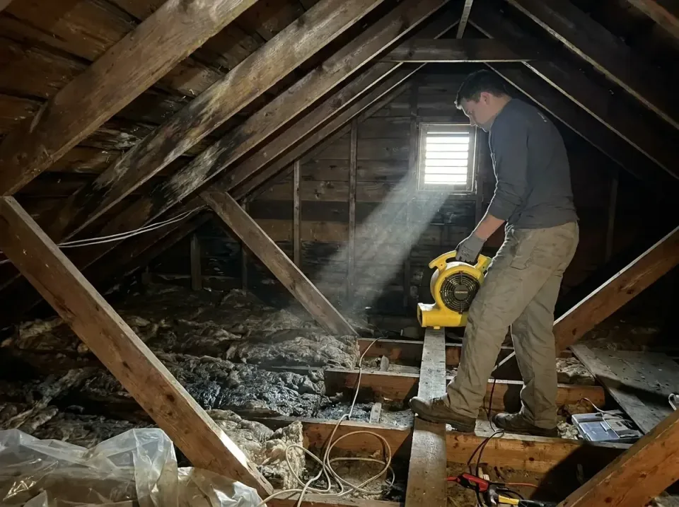 attic-water-damage-drying-proc-007 — frequently asked questions, Emergency Water Extraction & 24/7 Flood Response in DeQuinc…
